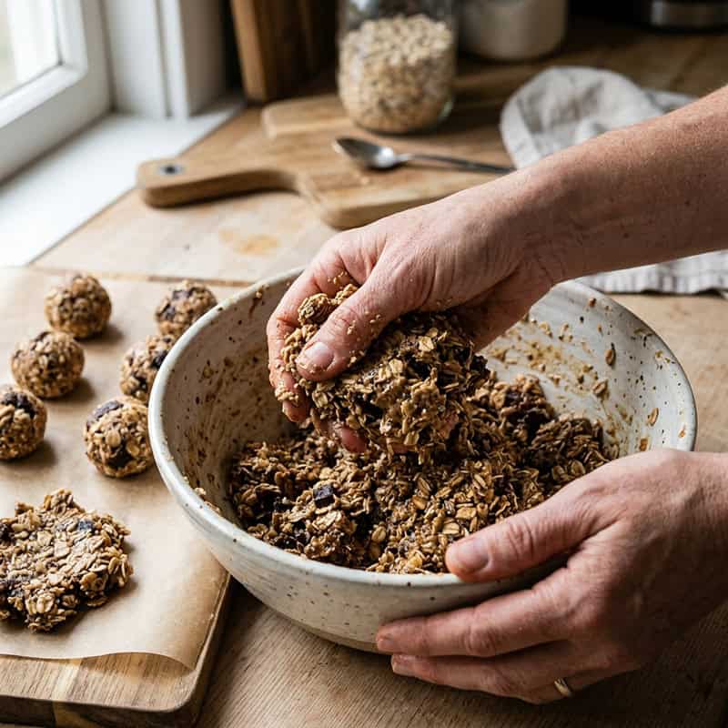 Kleie-Energiebällchen als Meal Prep: Moritz Frey zeigt, wie man die Woche vorausdenkt